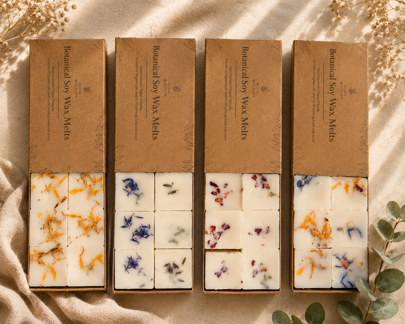 Botanical wax melts - 4 to choose from Serenity healing gifts